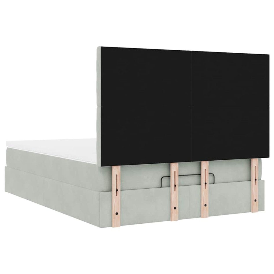 Estructura cama otomana colchones gris claro