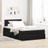 Cama otomana con colchón y LED terciopelo negro