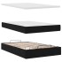 Cama otomana con colchón y LED terciopelo negro