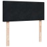 Cama otomana con colchón y LED terciopelo negro