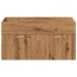 Juego de muebles baño 4 piezas madera ingeniería roble