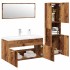 Juego de muebles de baño 4 piezas madera ingeniería