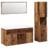 Juego de muebles de baño 4 piezas madera ingeniería