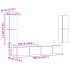Muebles de TV de pared 4 uds madera vieja madera de