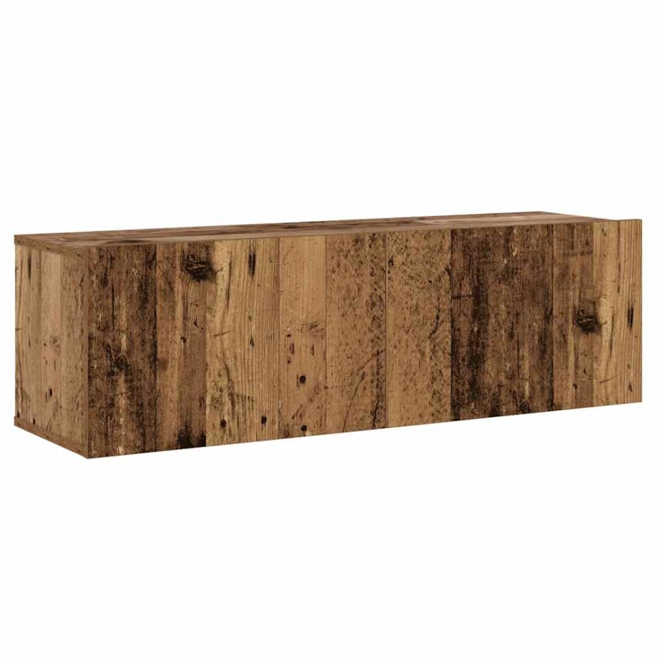 Muebles de TV de pared 3 uds madera vieja madera de