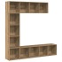Estanterías para libros 3 uds madera ingeniería roble
