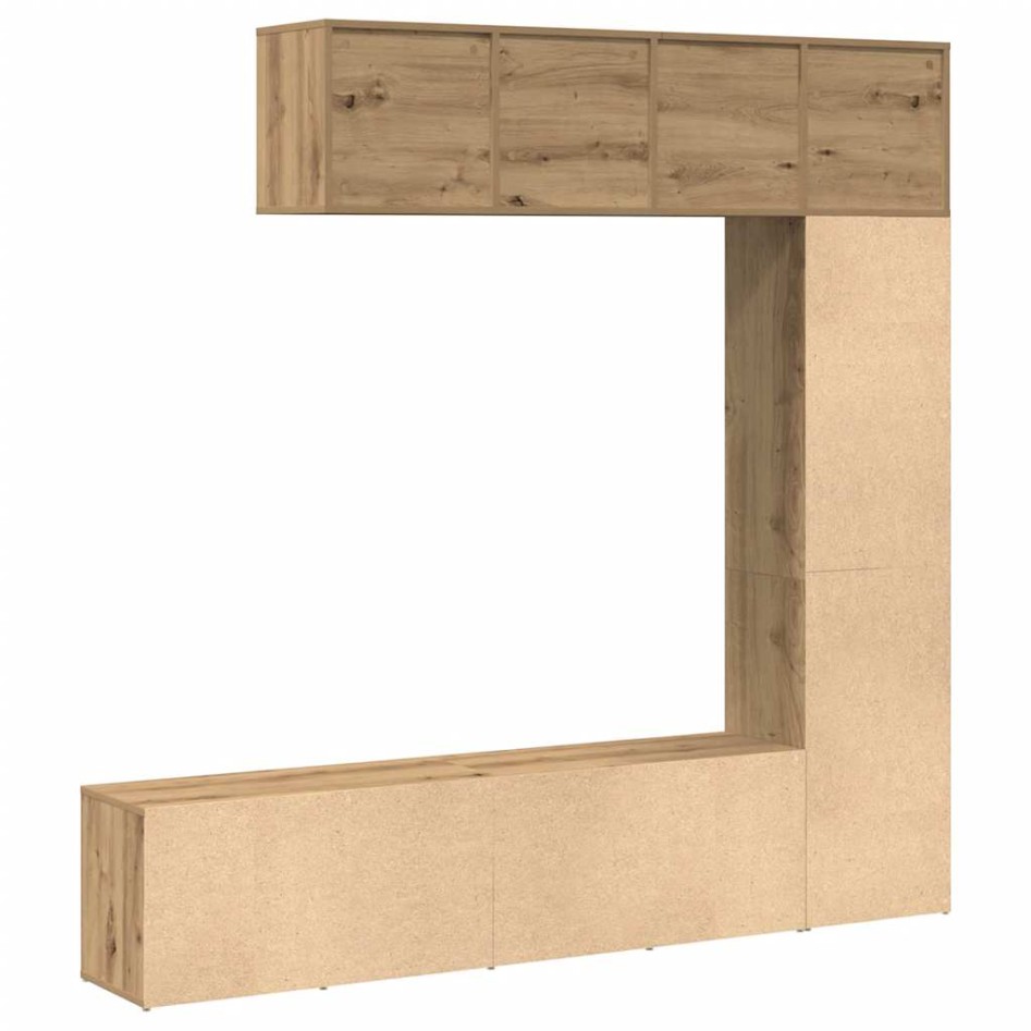 Estanterías para libros 3 uds madera ingeniería roble