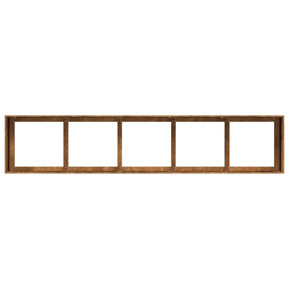 Jardinera oxidada 200x40x40 cm acero