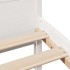 Estructura de cama sin colchón madera de pino blanca 120x200