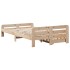 Estructura de cama sin colchón madera maciza de pino 135x190