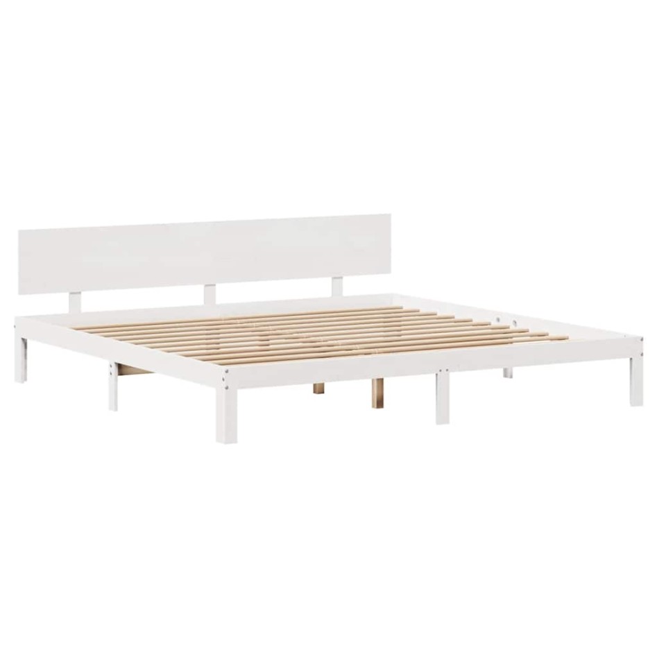 Estructura de cama con cajones madera maciza de pino 200x200