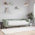 Sofá cama con colchón terciopelo gris claro 90x200