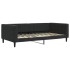 Sofá cama con colchón terciopelo negro 100x200