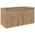 Juego de muebles baño 3 piezas madera ingeniería roble