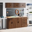 Garage Cabinets 6 pcs Brown Oak Engineered Wood