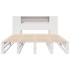Cama con estantería sin colchón madera maciza blanca 150x200