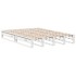 Cama con estantería sin colchón madera maciza blanca 150x200