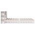 Cama con estantería sin colchón madera maciza blanca 150x200