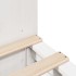 Cama con estantería sin colchón madera maciza blanca 150x200
