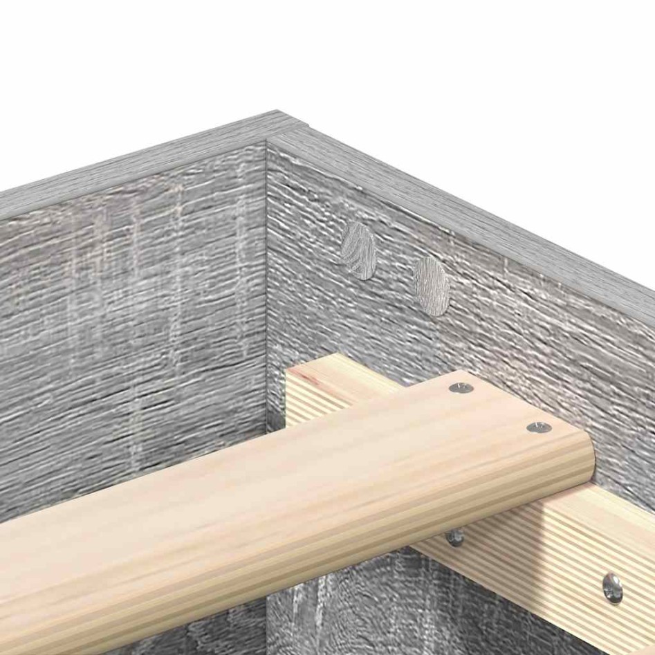 Estructura de cama sin colchón gris Sonoma 180x200