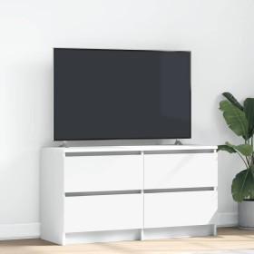 Mueble para TV madera contrachapada blanco 100x35x54