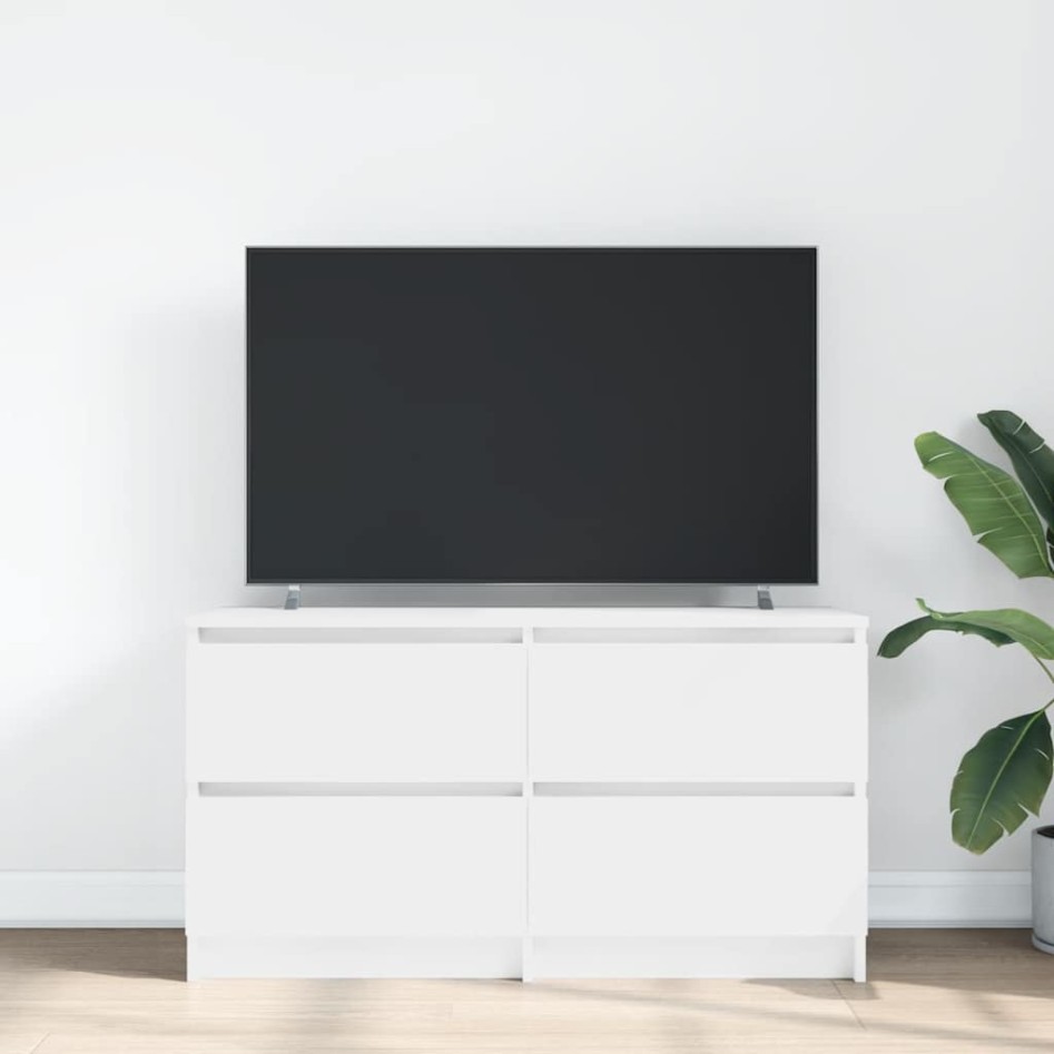 Mueble para TV madera contrachapada blanco 100x35x54