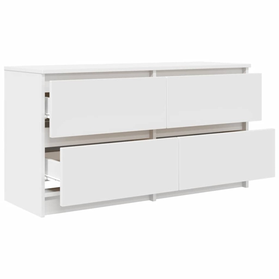 Mueble para TV madera contrachapada blanco 100x35x54