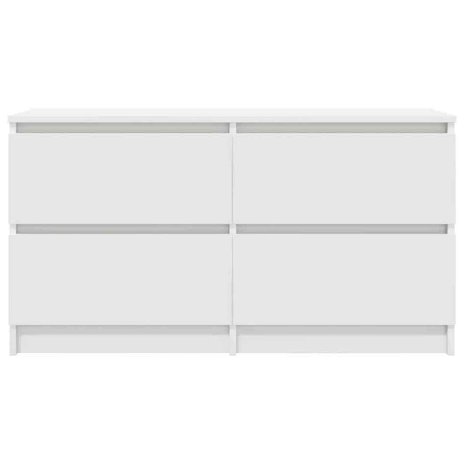 Mueble para TV madera contrachapada blanco 100x35x54