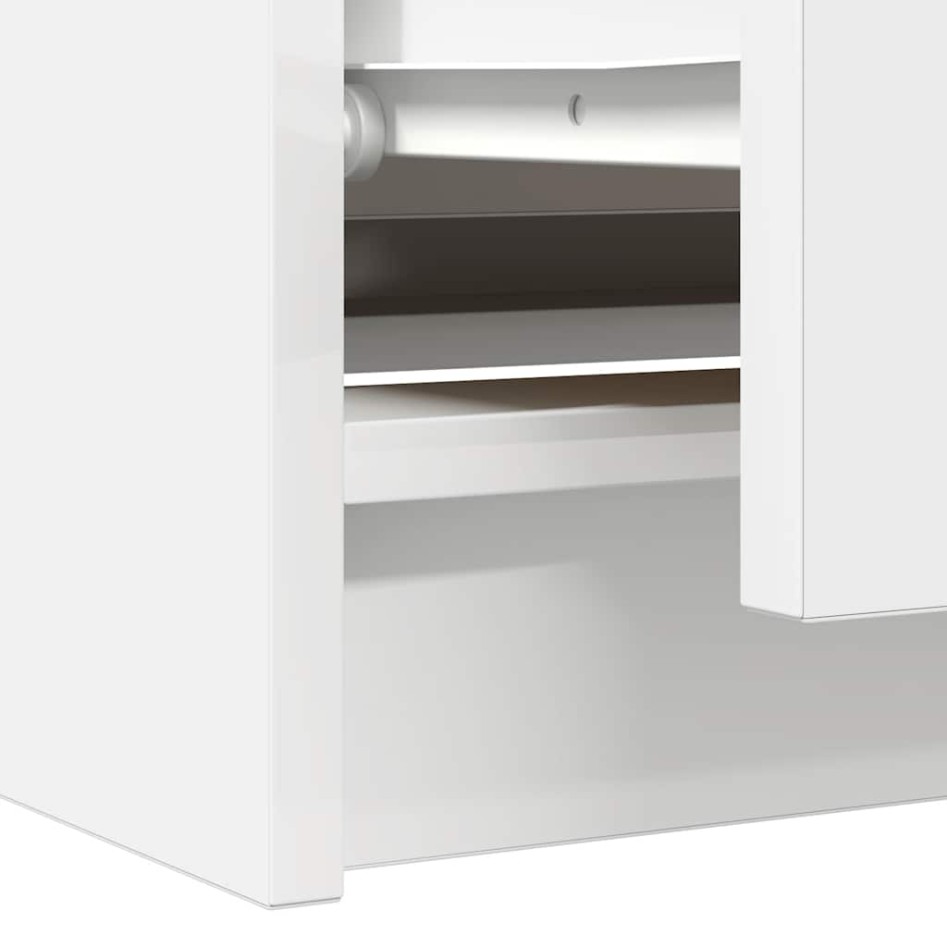 Mueble para TV madera contrachapada blanco 100x35x54