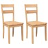 Sillas de comedor  2 uds madera maciza natural