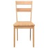 Sillas de comedor  2 uds madera maciza natural