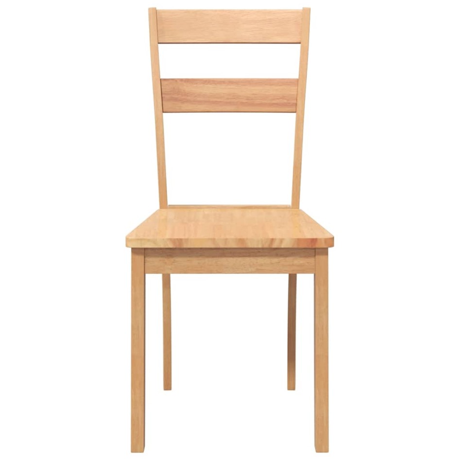 Sillas de comedor  2 uds madera maciza natural