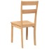 Sillas de comedor  2 uds madera maciza natural