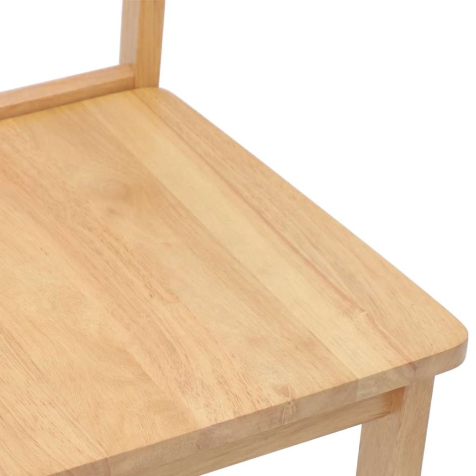 Sillas de comedor  2 uds madera maciza natural