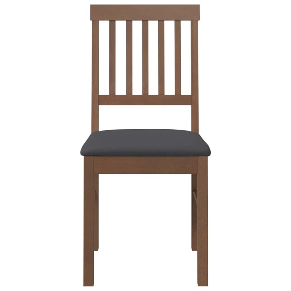 Sillas de comedor con cojines 2 uds madera maciza marrón