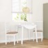 Sillas de comedor con cojines 2uds madera maciza blanco