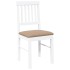 Sillas de comedor con cojines 2uds madera maciza blanco