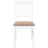 Sillas de comedor con cojines 2uds madera maciza blanco