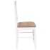 Sillas de comedor con cojines 2uds madera maciza blanco