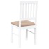 Sillas de comedor con cojines 2uds madera maciza blanco