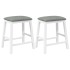 Sillas de bar con cojines 2 uds madera maciza blanca