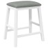 Sillas de bar con cojines 2 uds madera maciza blanca