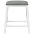 Sillas de bar con cojines 2 uds madera maciza blanca