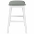 Sillas de bar con cojines 2 uds madera maciza blanca