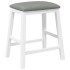 Sillas de bar con cojines 2 uds madera maciza blanca