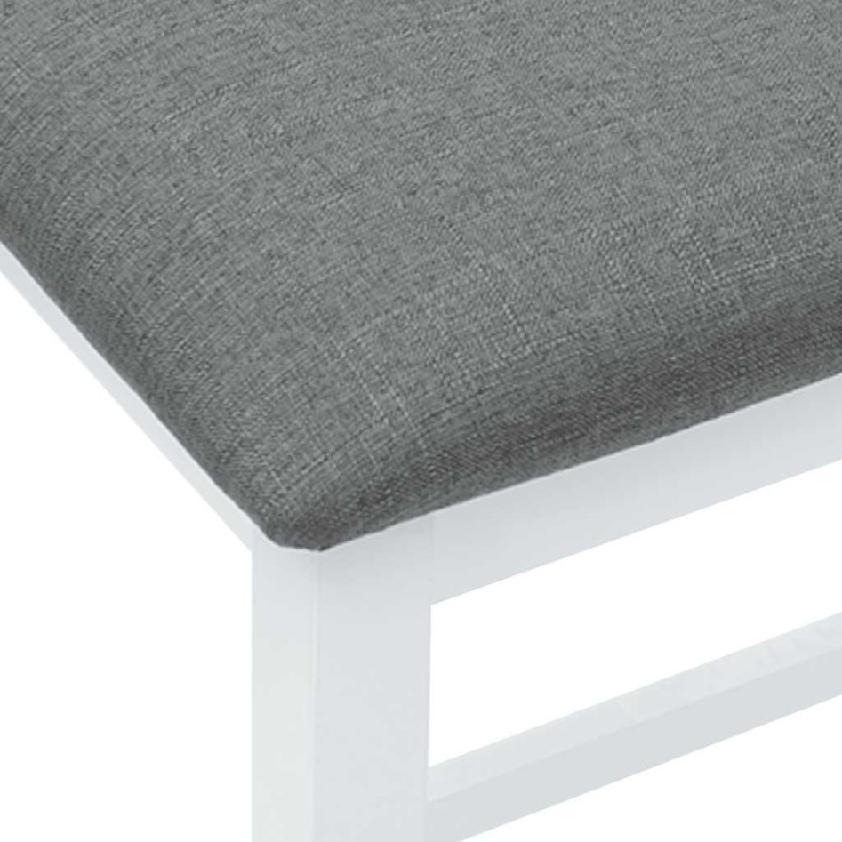 Sillas de bar con cojines 2 uds madera maciza blanca