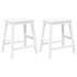 Sillas de bar 2 uds madera maciza blanca