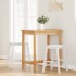 Sillas de bar 2 uds madera maciza blanca