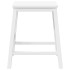 Sillas de bar 2 uds madera maciza blanca