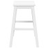 Sillas de bar 2 uds madera maciza blanca